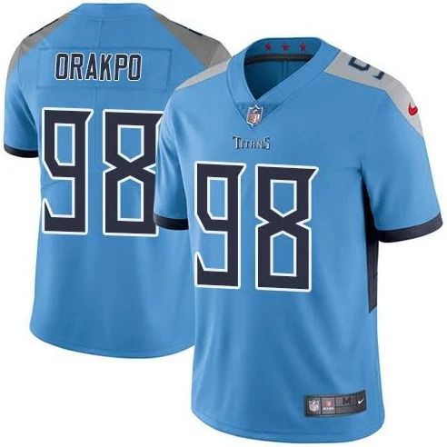 Men Tennessee Titans #98 Brian Orakpo Nike Light Blue Vapor Limited NFL Jersey